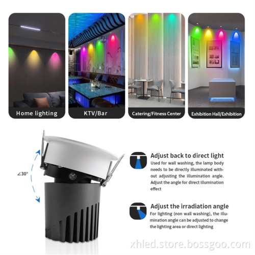 400lm Adjustable LED Colorful Spot Lights 20W Recessed Spotlight